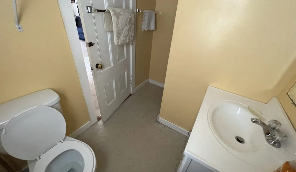 a white toilet sitting next to a white sink.